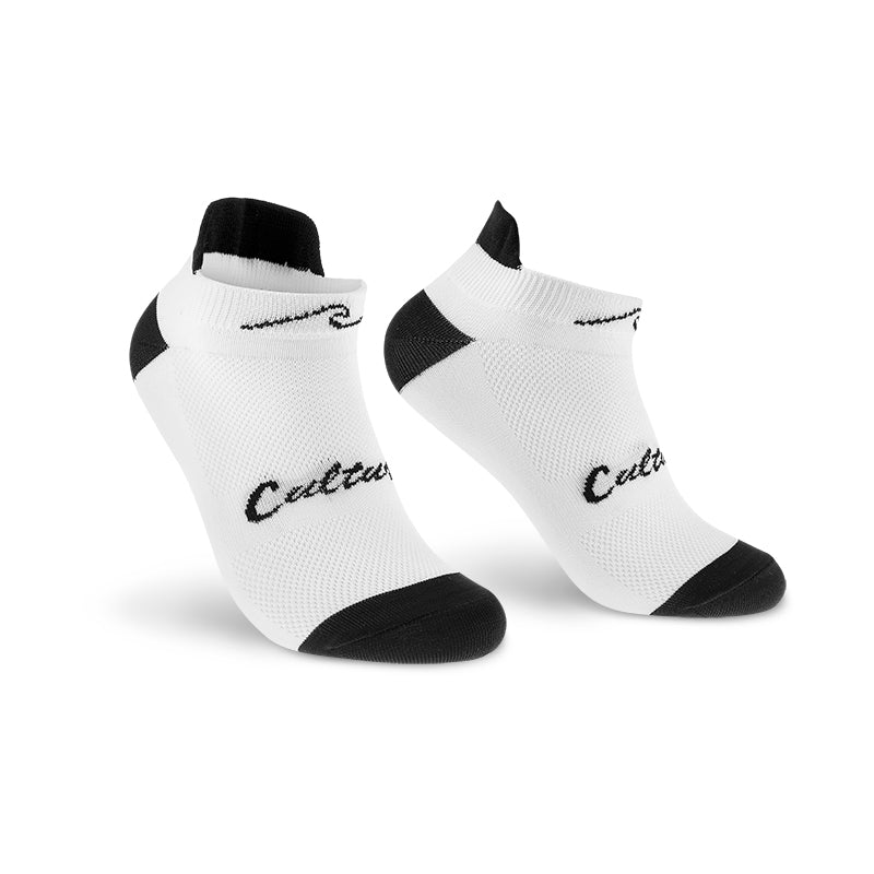Medias Running blanco negro